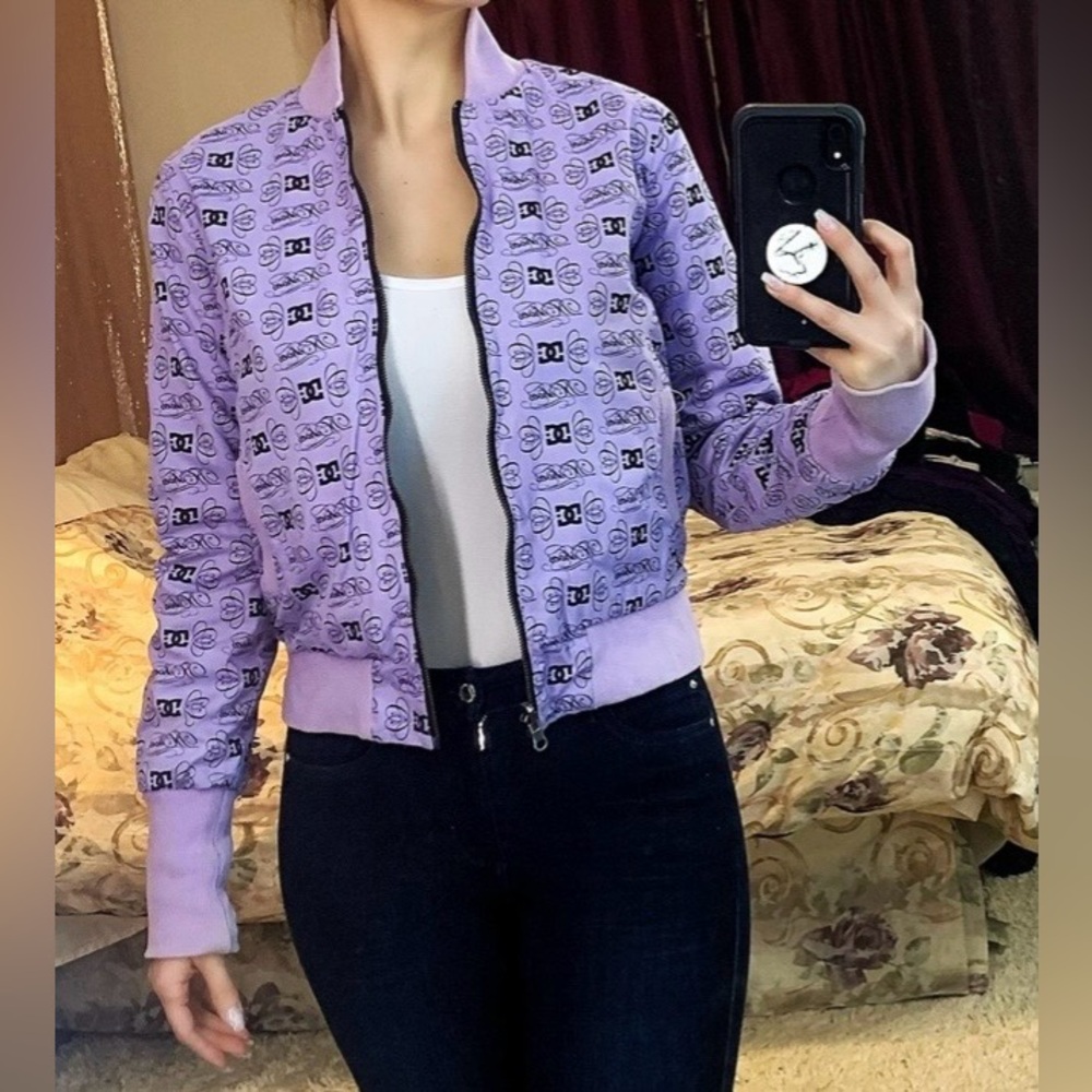 Vintage Y2K DC Shoes Lavender Reversible Jacket